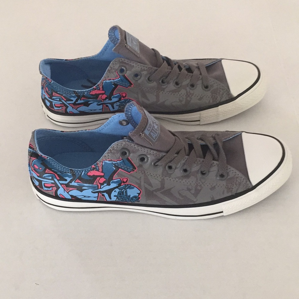 Converse Gray and Blue Athletic Shoes